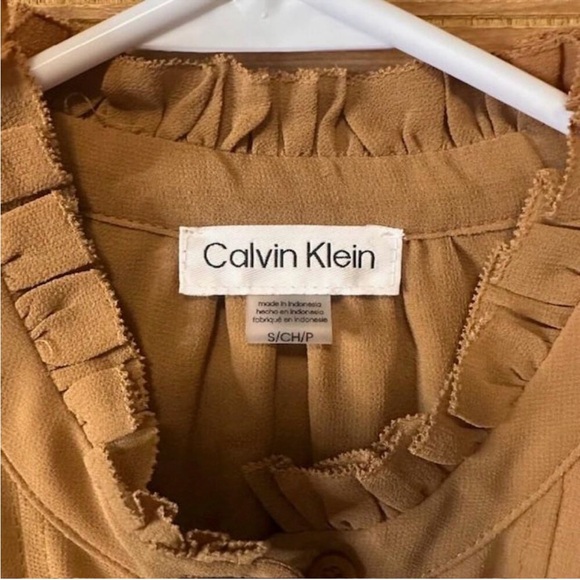 Calvin Klein Ruffle Blouse , Size S - Picture 4 of 7